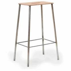 Frama Tabouret Adam, assise en cuir | Argenté Clearance