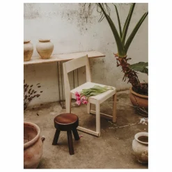 Outlet Frama Tabouret AML en pin | Bois foncé