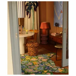 Doing Goods Tabouret brodé Maya Tiger |