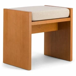 The Socialite Family Poufs, Matelas De Sol|Tabouret Chiesa en toile tissée et frêne finition iroko |