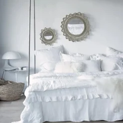 Maison de Vacances Taie d'oreiller Boho en Lin Lavé | Naturel Clearance