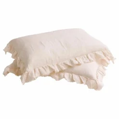 Maison de Vacances Taie d'oreiller Boho en Lin Lavé | Biche Outlet