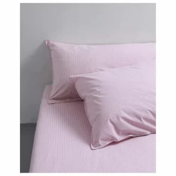 Discount Suite 702 Taie d'oreiller en coton Striped | Rose