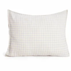 Online garbo&friends Taie d'oreiller Gingham Sky | Bleu ciel