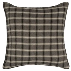 Clearance Le Monde Sauvage Taie d'oreiller Highlands en lin lavé | Gris foncé