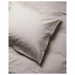 Suite 702 Taie d'oreiller Striped en percale organique - Brown-Ecru | Marron Discount