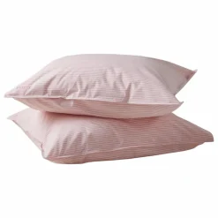 Discount Suite 702 Taie d'oreiller Striped en Coton Bio - Set de 2 | Rose