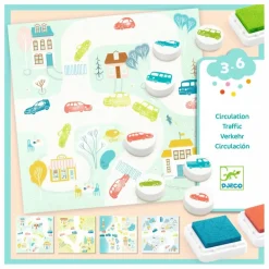 Djeco Tampons Circulation Multicolore Best