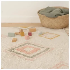 Enfant Little Dutch Tapis|Tapis Enfant|Tapis Aztec en coton recyclé |