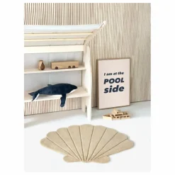 Best Maison Deux Tapis Coquillage en laine | Sable