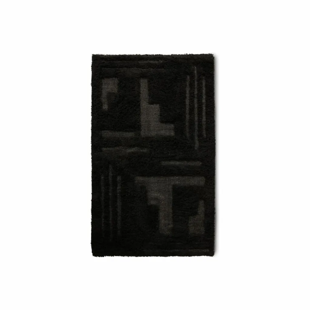 HKliving Tapis de bain Simplicity | Noir New