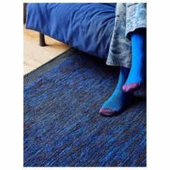 La cerise sur le gâteau Tapis en coton recyclé Matt | Bleu Clearance