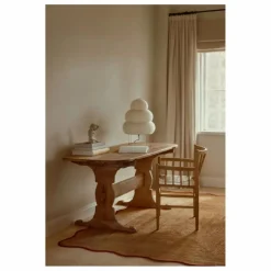 Layered Tapis en jute Scallop | Noir mat Hot