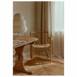 Layered Tapis en jute Scallop | Noir mat Hot