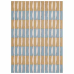 Best Layered Tapis en laine Bamboo Forest, Alice Crawley | Bleu