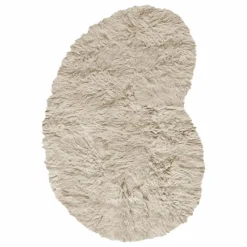 Layered Tapis en laine Shaggy Residue | Beige Sale