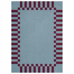 Layered Tapis en laine Teklan Frame, Tekla Evelina Severin | Bleu Discount
