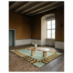 New Layered Tapis en laine Teklan Frame, Tekla Evelina Severin | Pistachio
