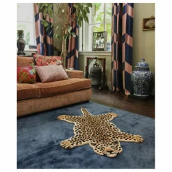 Doing Goods Tapis léopard en laine Brun Sale