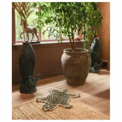 Doing Goods Tapis léopard en laine Brun Sale