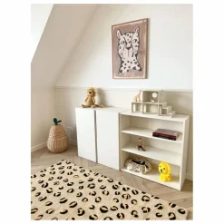 Enfant Maison Deux Tapis Léopard en laine