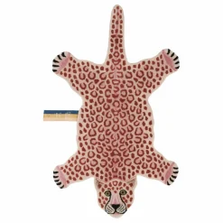 Hot Doing Goods Tapis léopard en laine | Rose