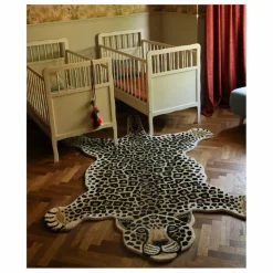 Doing Goods Tapis léopard Loony en laine | Marron