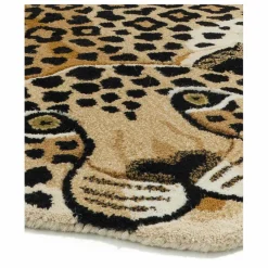 Doing Goods Tapis léopard Loony en laine | Marron