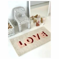Discount Maison Deux Tapis Love en laine | Rose