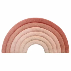 Maison Deux Tapis Rainbow en laine | Rose Sale