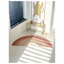 Maison Deux Tapis Rainbow en laine | Rose Sale