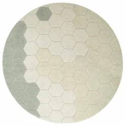 Lorena Canals Tapis rond Honeycomb | Bleu gris Discount