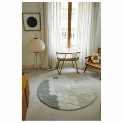 Lorena Canals Tapis rond Honeycomb | Bleu gris Discount