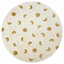 Sale Maison Deux Tapis rond Lunes en laine | Doré