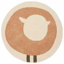 Hot Bleuu-studio Tapis rond Mouton | Marron