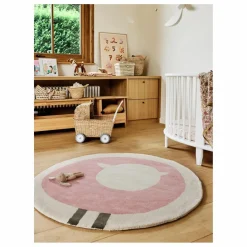Enfant Bleuu-studio Tapis|Tapis Enfant|Tapis rond Mouton |