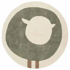 Enfant Bleuu-studio Tapis|Tapis Enfant|Tapis rond Mouton |