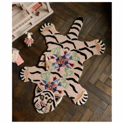 Hot Doing Goods Tapis tigre Mahee Majestic en laine | Rose pêche