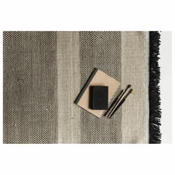 Outlet Nanimarquina Tapis Tres Stripes, Elisa Padrón | Noir
