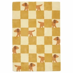 Best Bleuu-studio Tapis Walter Damier | Ocre