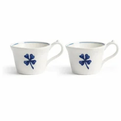 Clearance &Klevering Tasse à expresso en porcelaine Anouk - Set de 2 | Bleu