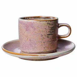 HKliving Tasse et soucoupe Chef Ceramics en porcelaine | Vieux Rose Online