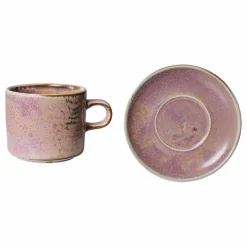 HKliving Tasse et soucoupe Chef Ceramics en porcelaine | Vieux Rose Online