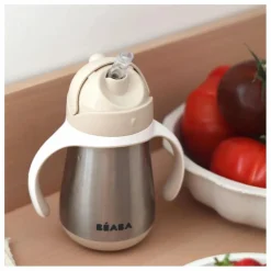 Béaba Tasse paille en inox | Argile Online