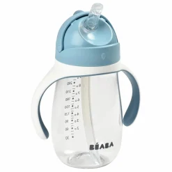 New Béaba Tasse paille-300 ml | Bleu