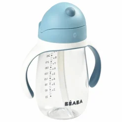New Béaba Tasse paille-300 ml | Bleu