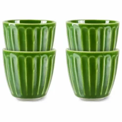 Discount HKliving Tasse The emeralds en céramique - Set de 4 | Vert