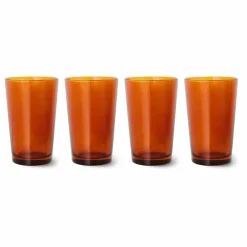HKliving Tasses 70's - Set de 4 | Ambre Discount