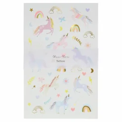 Meri Meri Tatouages temporaires Licorne Multicolore New