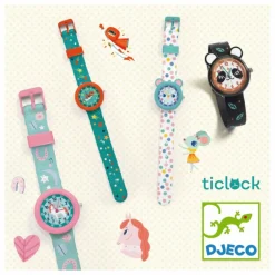 Djeco TICLOCK - Montre Super-héros | Bleu canard Clearance
